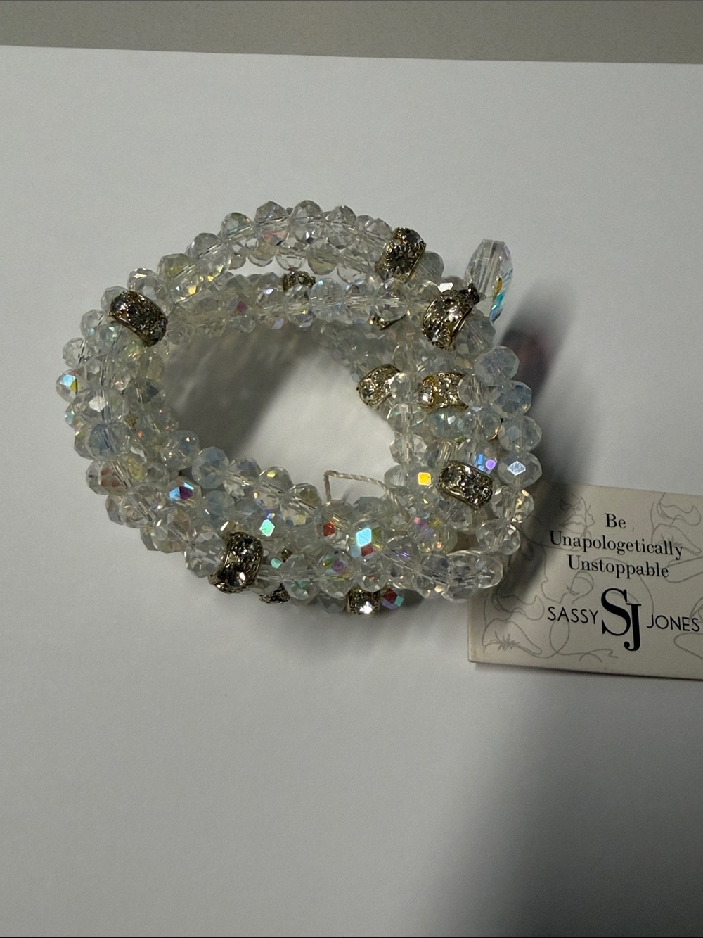 Sassy Jones Clear Ice Malia Bracelet